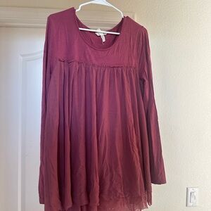 Matilda Jane Red Smocked Tunic Blouse